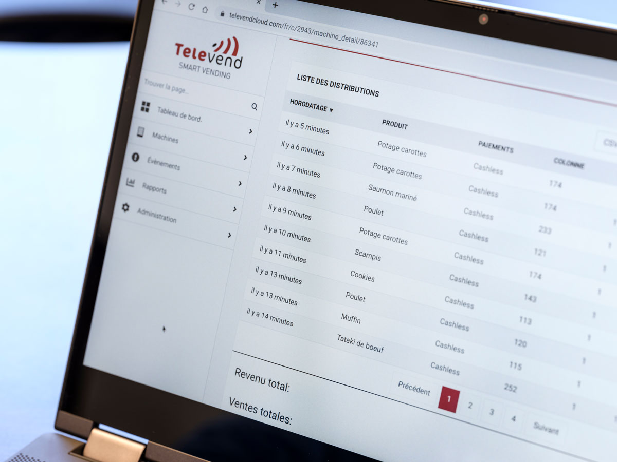 telemetrie distributeur automatique